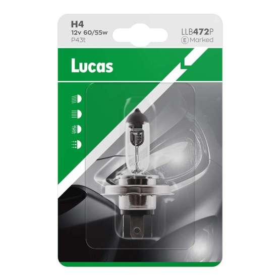 LUCAS 12V 60/55W P43t H4 BLISTER sijalice