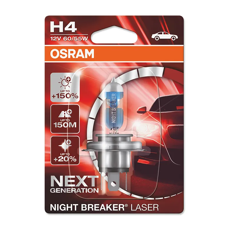 OSRAM 12V 60/55W H4 NIGHT BREAKER® LASER Blister á1 sijalice