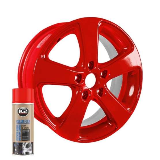 K2 COLOR FLEX rubber spray red